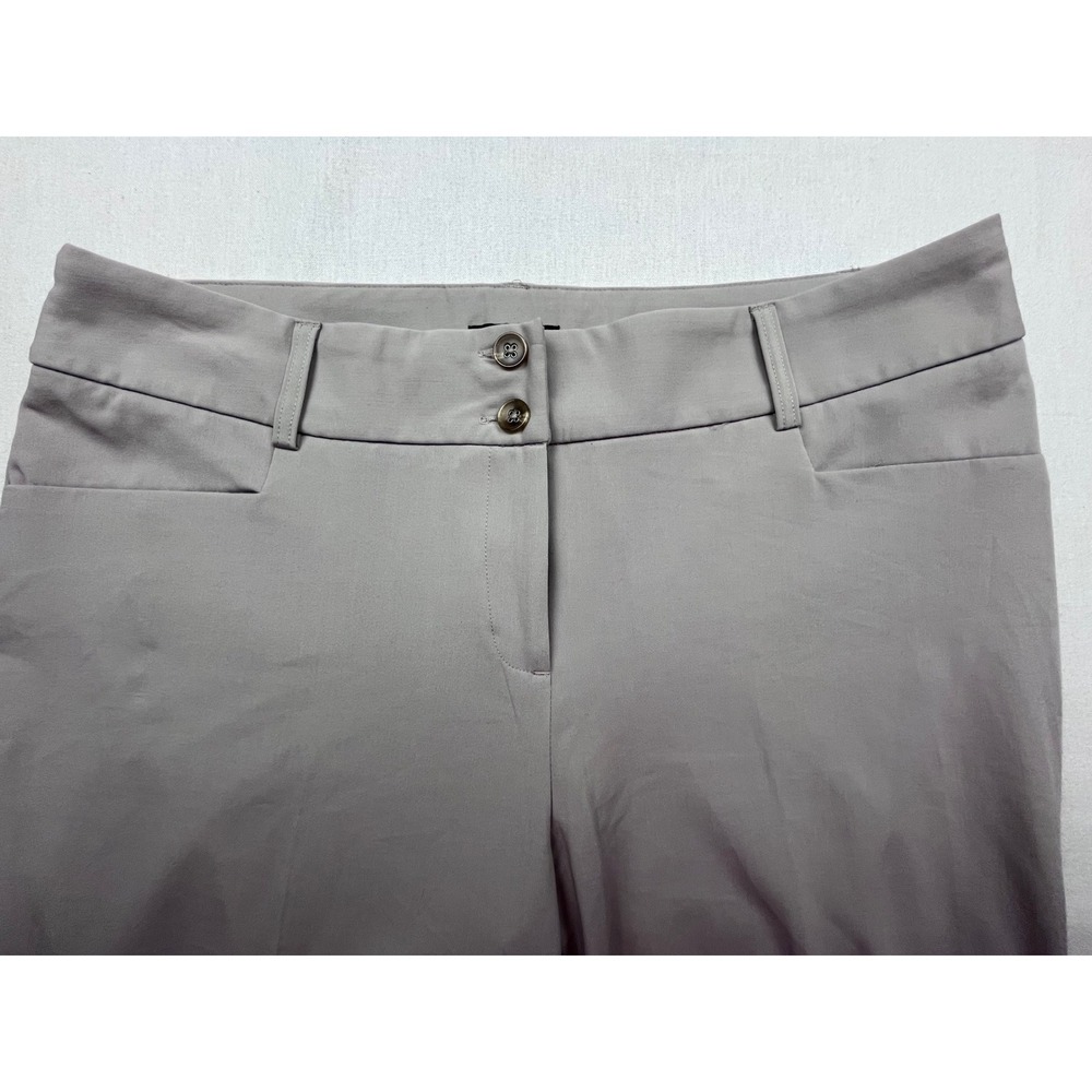 Alfani Womens Gray Wide Leg Dress Pants Size 16 Stretch Career Trousers